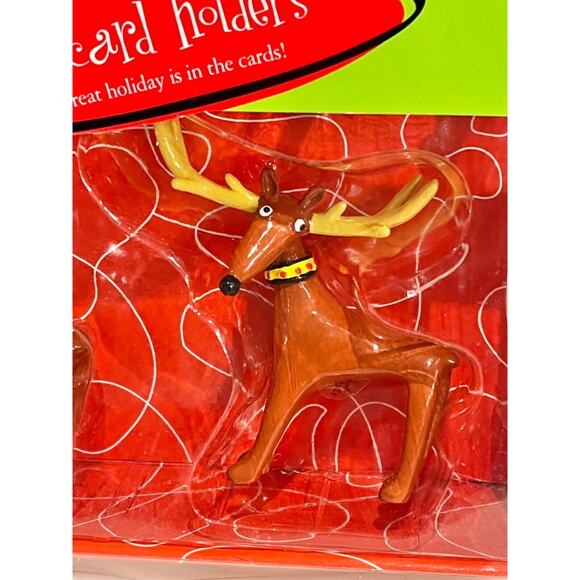 Sylvestri Reindeer Place Card Holders Holiday Figurines 4” Christmas Decor New - Picture 2 of 4